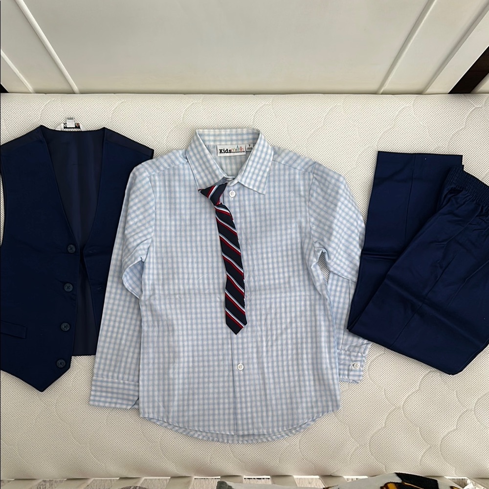 Kids Headquarters Navy and Light Blue Matching Set